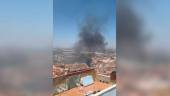 Incendio en la calle Buenavista, en Jaén capital. 