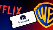 Logos de Paramount, Netflix y Warner Bros. / Karlis Dzjamko / Zuma Press / Europa Press.