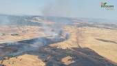 Un incendio en Brazatortas obliga a cortar la circulación del tren entre Puertollano y Venta la Inés. / Plan Infocam.