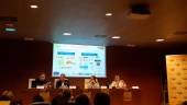 EN LA IFEJA. Ignacio Rojas, Miguel Ángel Colmenero, Marien Álvaro de Vargas y María del Carmen Angulo en la presentación del proyecto Jaén-T-Farms.