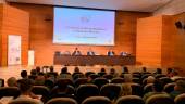 Mesa presidencial en la apertura de la sesión de la Cátedra Caja Rural de Jaén. / Nacho Guzguti / Diario JAÉN.