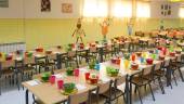 Un comedor de un colegio que se quedó sin el servicio de alimentación por el abandono de la empresa gestora.