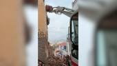 Derrumbe controlado de la vivienda abandonada de la calle Positillo. / Ayuntamiento de Jaén. 