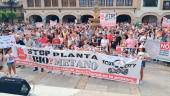 Imagen de archivo de una manifestación en contra de la instalación de plantas de biometano, en Mengíbar. / Diario JAÉN.