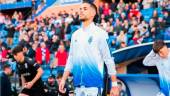 Carlos Becken salta al campo en un partido con el Recreativo de Huelva. / Instagram de Carlos Becken.