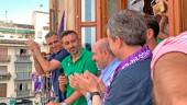 Fran Anera, Manuel Herrero, Sebastián Moya y Julio Millán, en el Ayuntamiento de la capital. / Jason Moyano / Diario JAÉN. 
