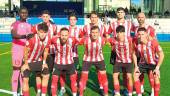 Alineación del Atlético Porcuna antes del partido ante El Palo.