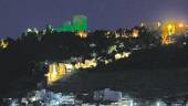 APOYO. El Castillo de Santa Catalina presentó anoche su iluminación verde por los donantes de órganos.