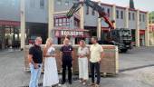 Visita a las obras para instalar paneles fotovoltaicos en los tejados del Parque de Bomberos. / Ayuntamiento de Jaén. 