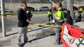 Javier Padorno visita las obras. / Ayuntamiento de Jaén.
