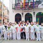 Grupo de trabajadoras de ayuda a domicilio de Clece en Marmolejo.
