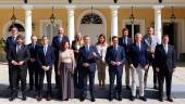 Imagen de archivo del presidente del PP, Alberto Núñez Feijóo, junto a los barones del PP, al llegar a una reunión con los presidentes autonómicos del Partido Popular, en Madrid. / Marta Fernández Jara / Europa Press.