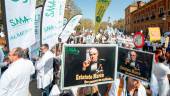 Manifestación en Sevilla convocada por el Sindicato Médico Andaluz en rechazo del Estatuto Marco que impulsa el Ministerio de Sanidad. A 18 de marzo de 2026 en Sevilla. / Europa Press.