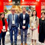 El vicerrector de Internacionalización de la Universidad de Jaén, José Ignacio Jiménez (centro), en el stand “Study in Spain”. / Universidad de Jaén.