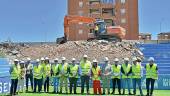 Imagen de archivo de la visita de las autoridades al comienzo de los trabajos de remodelación en julio de 2024.
