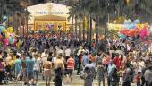 FIESTA. Aspecto del recinto ferial del Pisar, durante la pasada Feria de San Agustín. 