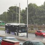 Las lluvias llegan a la provincia durante el tercer día de la primera ola de calor del verano.