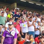 Los aficionados del Real Jaén animan a su equipo ante el Torre del Mar. / Álex Gómez / Diario JAÉN. 