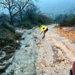 Estado de una vía de Torres durante la jornada de este miércoles, 4 de febrero.