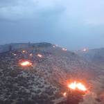 Incendio forestal declarado en un paraje de Peal de Becerro. / Plan Infoca. 