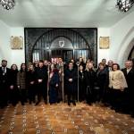Representantes de la Corporación Municipal y de la Cofradía de San Benito.