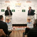 Juan Espejo y Joaquín Requena durante la ronda de preguntas de una nueva edición de los Diálogos Jaén Nuevo Milenio. / Juanfran Paredes / Diario JAÉN.