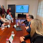 Reunión entre José Luis Olivares y Antonio Sanz. / Álex Gómez / Diario JAÉN.