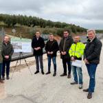 Juan Latorre, José Agea, Emilio Torres y Antonio Navas visitan las obras. / DIputación de Jaén.