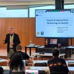 El catedrático Sebastián García durante la presentación del proyecto. / Universidad de Jaén.