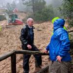 Visita a las obras de reparación de la tubería de abastecimiento de La Loma. / Diputación de Jaén.