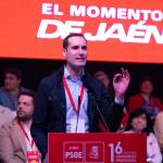 Imagen de archivo del secretario general del PSOE de Jaén, Juan Latorre, durante un congreso provincial. / Marcelo del Pozo / PSOE-A.
