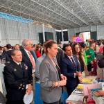 Francisco José Solano, Francisco Carmona y Javier Camello, en un stand durante la inauguración del evento. / Junta de Andalucía.