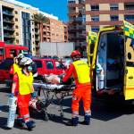 El servicio de emergencias 061 durante una intervención. 