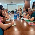 Soledad Aranda y representantes de Asaja, COAG, UPA y Cooperativas Agroalimentarias, en la reunión. 