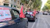 Caravana de protesta en algunas calles de Jaén.
