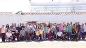 Abonados de la empresa Tauroemoción durante su visita a la ganadería de Sancho Dávila 