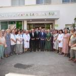 Jesús Estrella, Marino Aguilera, Juanma Moreno y Rocío Hernández, en la inauguración del nuevo centro. / Junta de Andalucía. 
