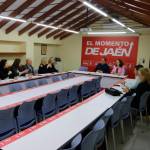 Imagen de la reunión del PSOE con los sindicatos de la Administración de Justicia. 