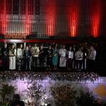 Foto de familia de los galardonados al finalizar la gala. / Juande Ortiz / Diario JAÉN. 