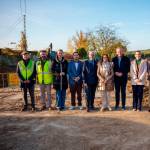 Catalina García, junto a Jesús Estrella y el alcalde de Andújar, Francisco Carmona, visita las obras. / Junta de Andalucía.