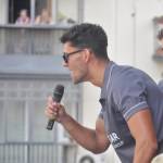 Juanma Porro se dirige a la afición del Real Jaén durante la celebración del ascenso a Segunda Federación. / F. Gaitán / Diario JAÉN. 
