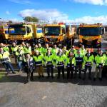 La consejera de Fomento, Articulación del Territorio y Vivienda, Rocío Díaz, presenta en el centro de conservación de Santa Fe el operativo del Plan de Vialidad Invernal. / Junta de Andalucía.