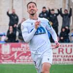 Juan Cámara celebra el gol marcado al Atlético Porcuna. / Real Jaén.
