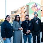 Visita al mural de Belin. / Ayuntamiento de Linares.