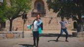 La cantante Inés Robles durante la grabación del vídeoclip / Captura del vídeo.