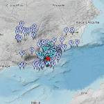 Registrado un terremoto de magnitud 4,3 con epicentro en Tabernas sentido en Almería, Granada, Jaén y Murcia. / Instituto Geográfico Nacional.