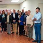 La ministra de Vivienda, Isabel Rodríguez (centro), en una foto de familia de la Mesa de la Construcción de Jaén. / Ministerio de Vivienda.