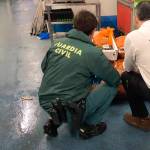 Intervención de los moluscos por parte de la Guardia Civil.