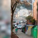 Imagen del incendio en una vivienda de Alcalá la Real. 