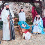 Imagen de archivo de San José, la Virgen y el niño Jesús, con el ángel, en el portal de Ibros. / Ignacio Arroyo Alíns / Diario JAÉN.